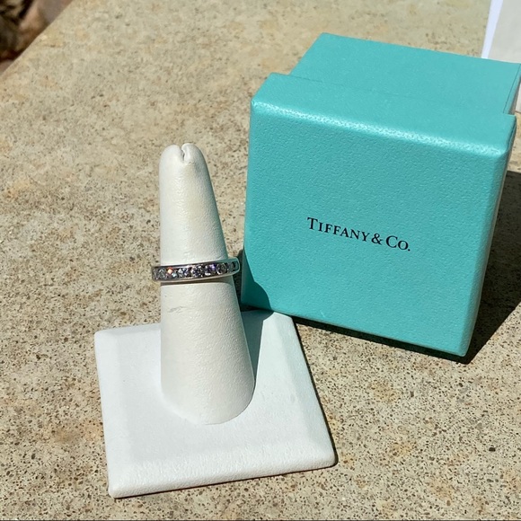 Tiffany & Co. Jewelry - AUTHENTIC TIFFANY & CO 950 PLATINUM & DIAMOND WEDDING BAND